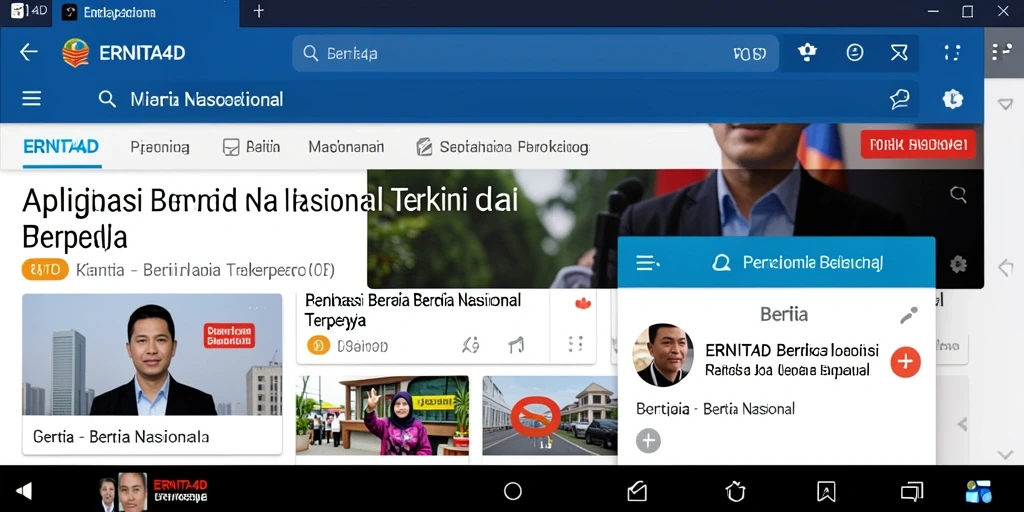 Tampilan antarmuka ERNITA4D yang sederhana dan menarik.