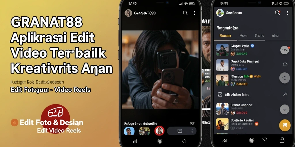 Tampilan antarmuka GRANAT88 yang menarik untuk editing Video Reels.