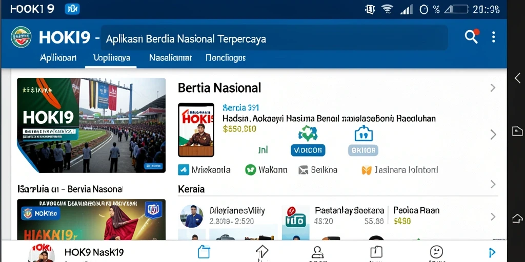 Antarmuka HOKI9 dengan tampilan berita nasional terbaru.