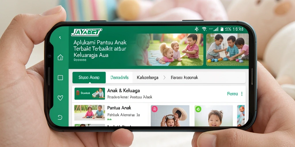 Antarmuka JAYABET menampilkan fitur Pantau Anak yang intuitif dan informatif.