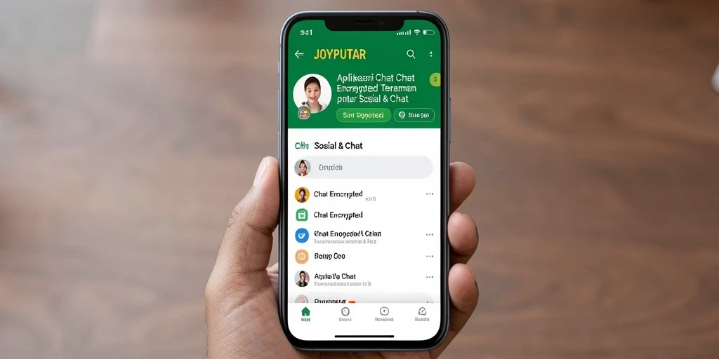 Antarmuka sederhana JOYPUTAR untuk chatting aman dan terenkripsi.