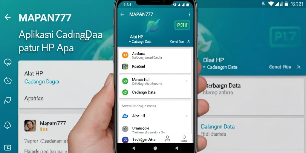 Antarmuka MAPAN777 menampilkan fitur cadangan data yang mudah digunakan.