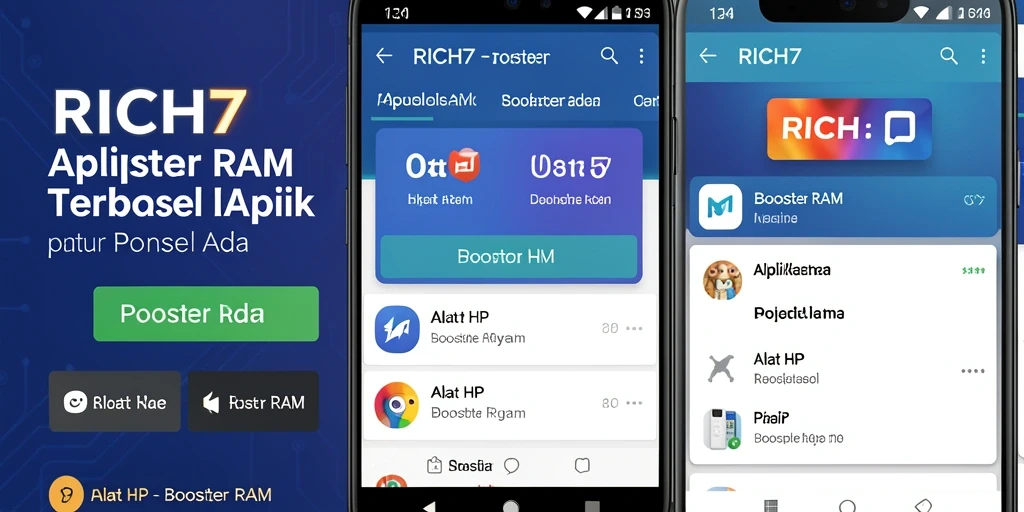 Tampilan antarmuka aplikasi RICH7 yang sederhana dan mudah dipahami.