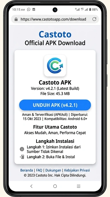 Unduh dan Instal APK Kastoto untuk Android di Indonesia