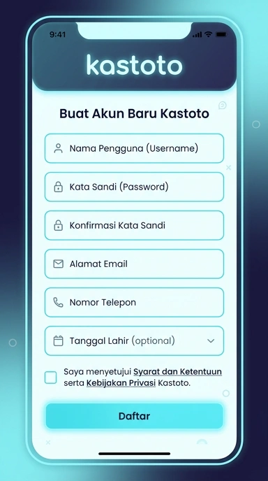 Cara Mudah Membuat Akun Kastoto untuk Android